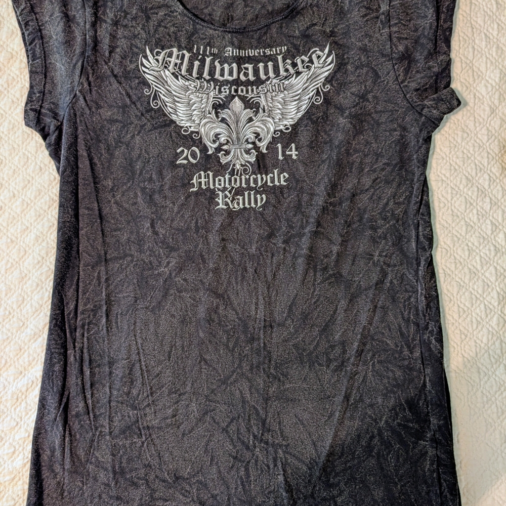 Women's Black Graphic Top